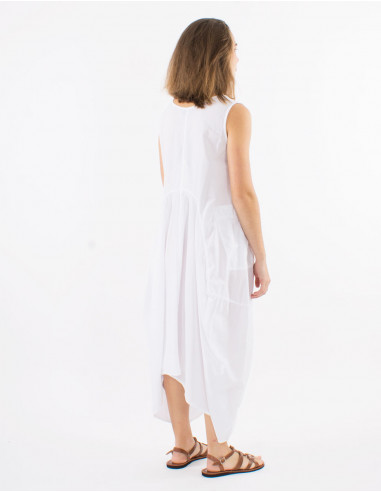 Long cotton sw sleeveless dress