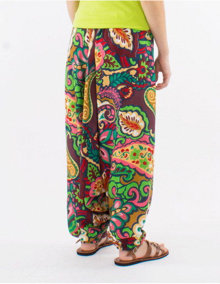 Viscose 3 in 1 harem pants with "antalya" print