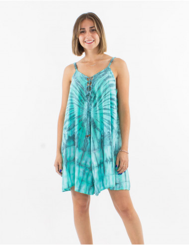 Short viscose tie and dye combo