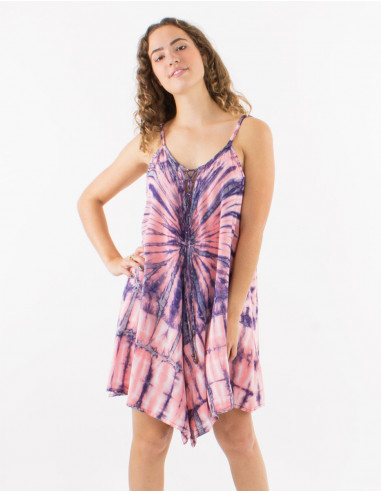 Short viscose tie and dye combo