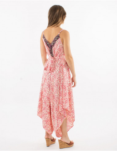 Long polyester printed "sari" combo and straps