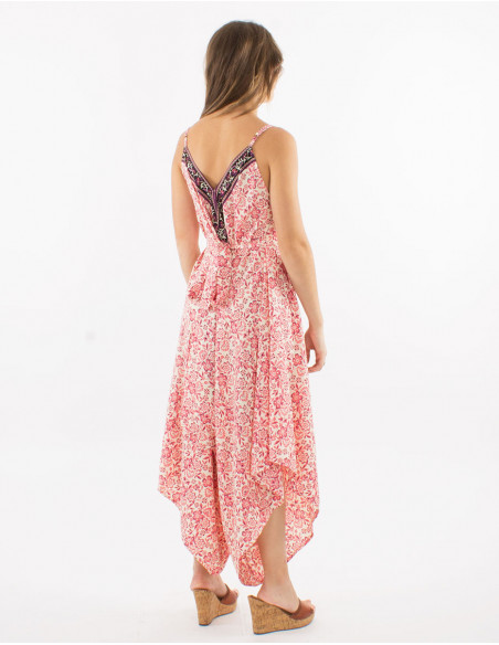 Long polyester printed "sari" combo and straps