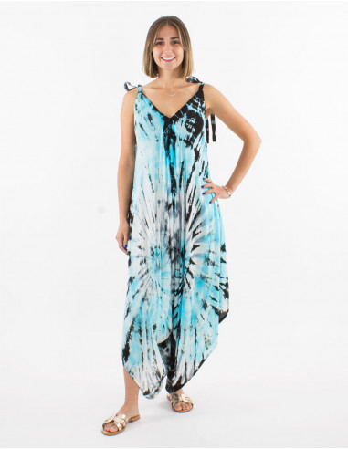 Long viscose tie and dye combo