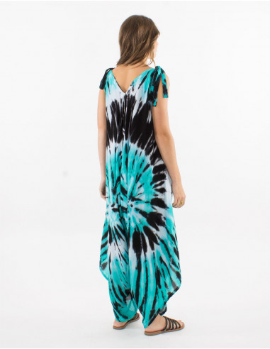 Long viscose tie and dye combo