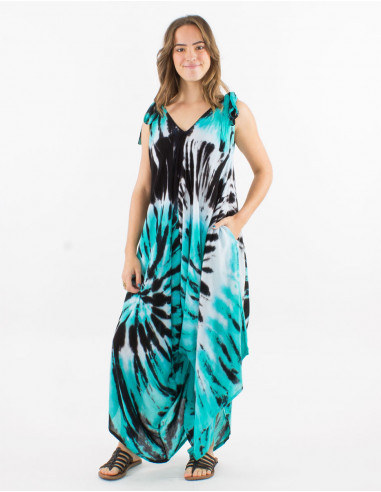 Long viscose tie and dye combo