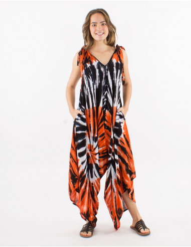 Long viscose tie and dye combo