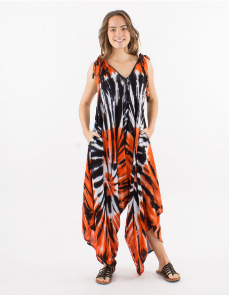 Long viscose tie and dye combo