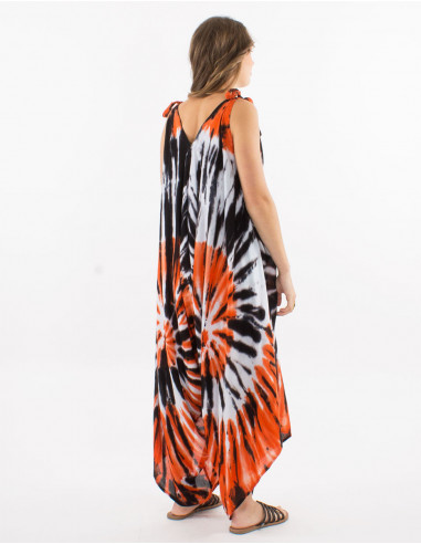 Long viscose tie and dye combo