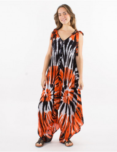 Long viscose tie and dye combo
