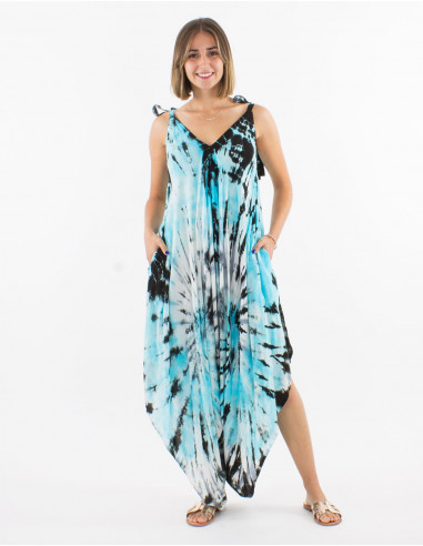 Long viscose tie and dye combo