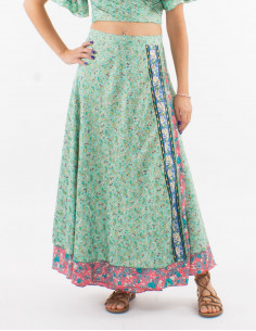 Jupe longue polyester portefeuille sari 2