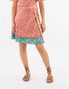 Jupe courte polyester portefeuille sari 2