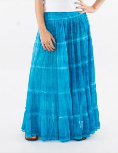 Jupe voile coton volants doublée surteint