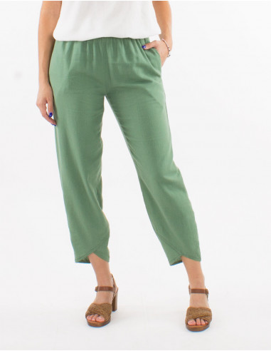 Pantalon 54% Lin 46% Viscose avec poches