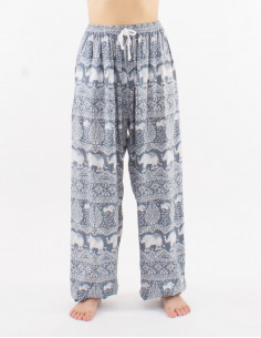 Viscose aladin elephant pants with "bali trunk" print 2