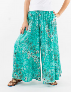 Large polyester pants and "boheme argente" print 2