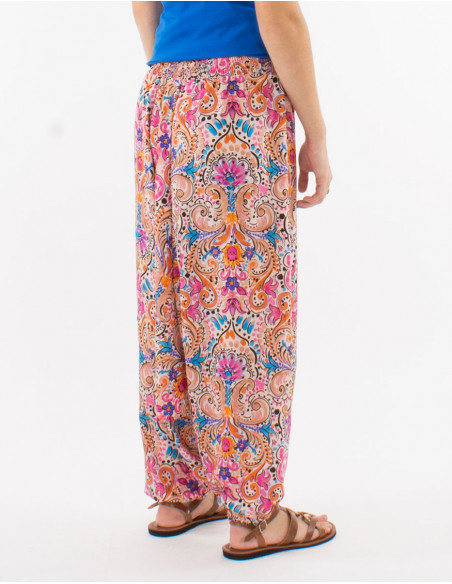 Sarouel polyester 3 en 1 imprimé aquarelle