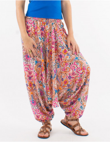 Sarouel polyester 3 en 1 imprimé aquarelle