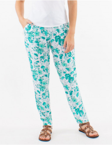 Viscose "indien" print pants