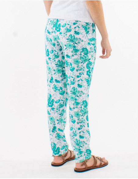 Viscose "indien" print pants