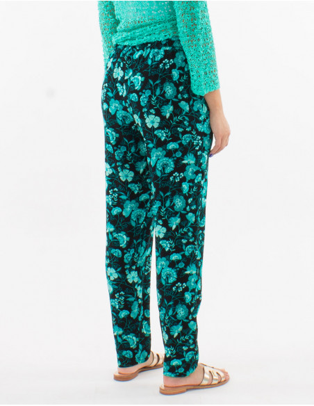 Viscose "indien" print pants