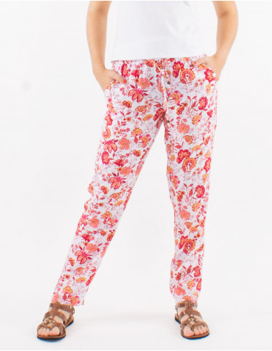 Viscose "indien" print pants