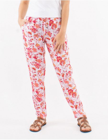 Viscose "indien" print pants