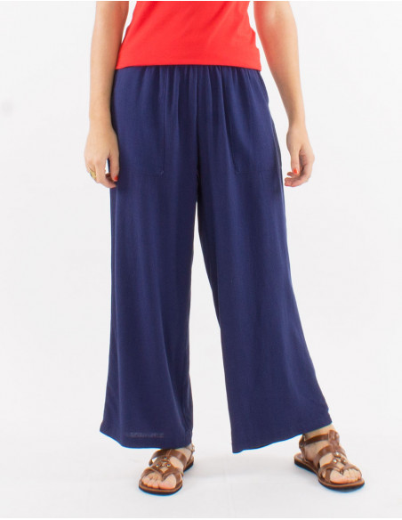 Large 54% linen 46% viscose pockets pants