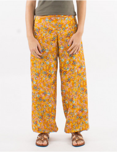 Polyester 2 pockets and "sari" print pants