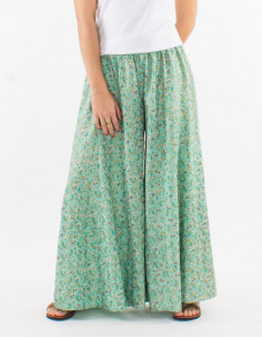 Large polyester "sari" printed pants 2