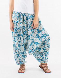 3 in 1 cotton harem pants with "anemone" print 2