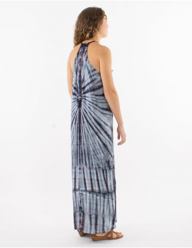 Long viscose tie and dye dress