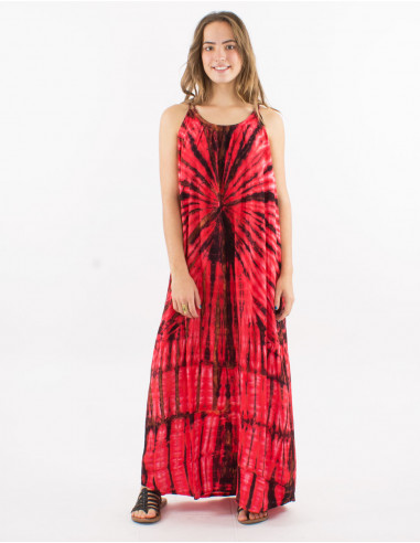 Robe longue viscose tie and dye