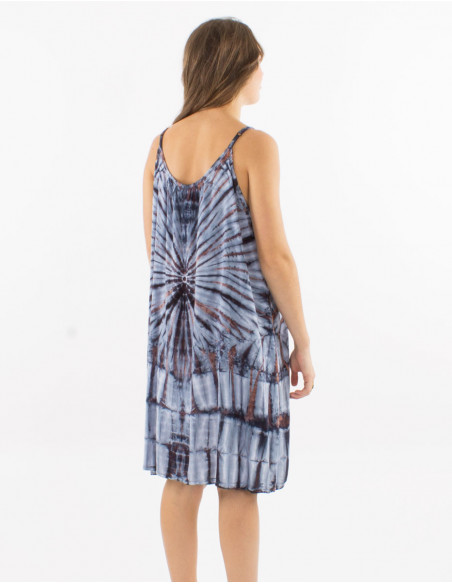 Robe courte viscose tie and dye