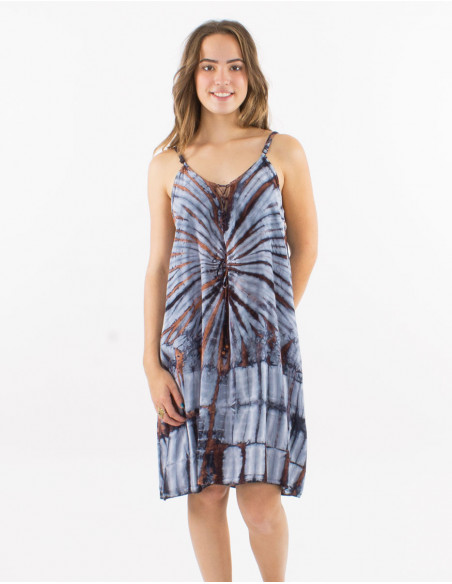 Robe courte viscose tie and dye
