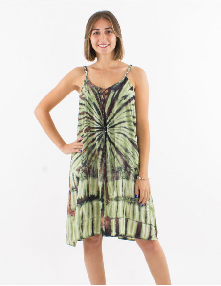 Robe courte viscose tie and dye