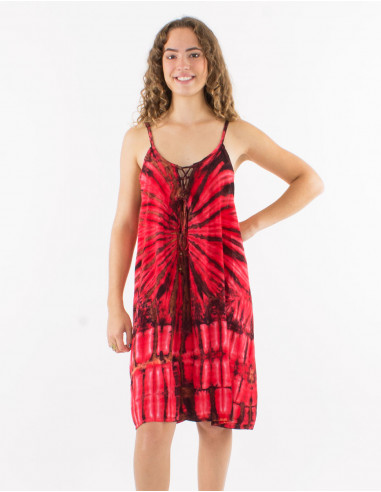 Robe courte viscose tie and dye