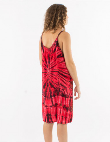 Robe courte viscose tie and dye