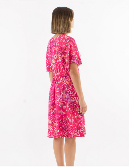 Robe viscose manches courtes imprimé Influence