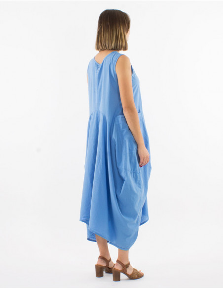 Robe longue coton sw manches courtes