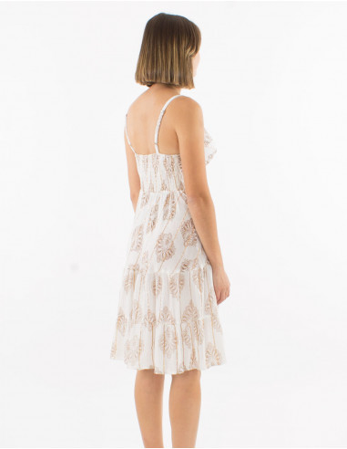 Mini robe 95% viscose 5% fils métal doublée coton