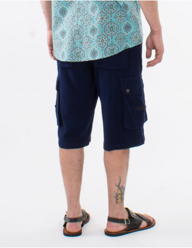 Bermuda Homme Coton Uni Sw Poches Nepal