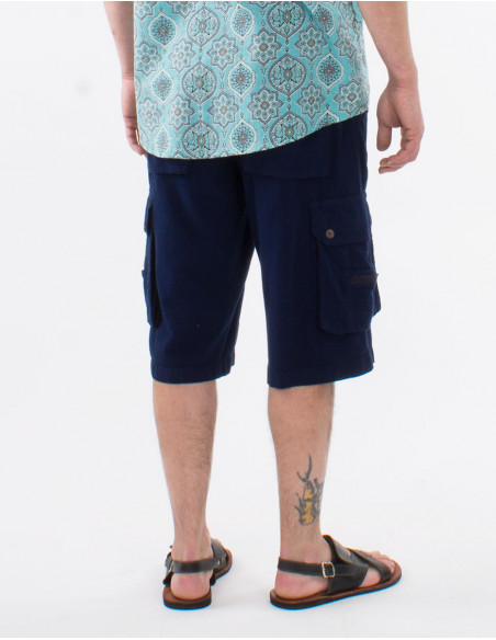 Bermuda Homme Coton Uni Sw Poches Nepal