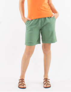 Short 54% lin 46% viscose ceinture elastique 2