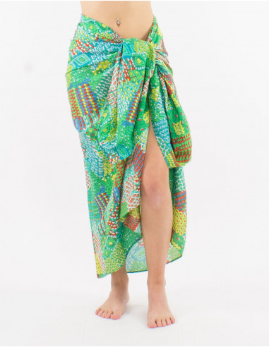 Viscose ethnique print sarong