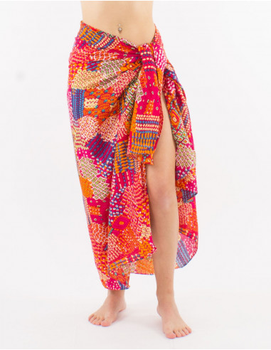 Pack of 10 viscose ethnique print sarong