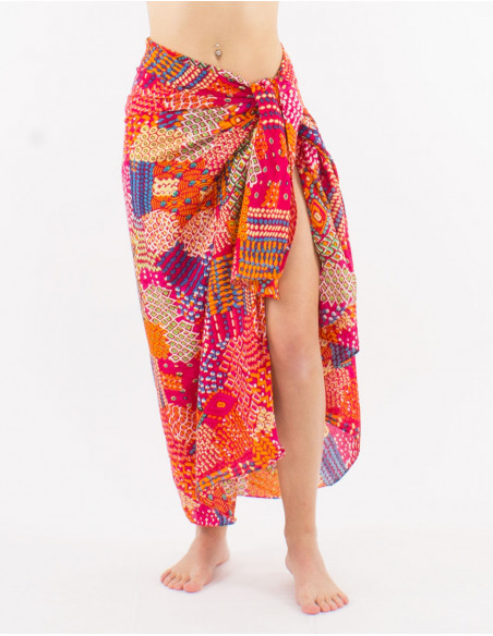 Pack of 10 viscose ethnique print sarong