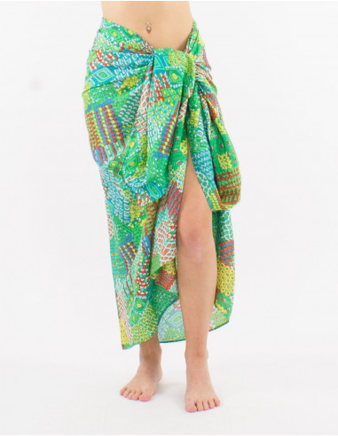 Pack of 10 viscose ethnique print sarong