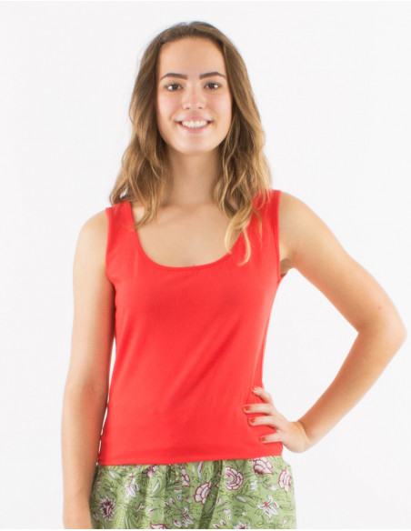 Tee shirt sans manches uni