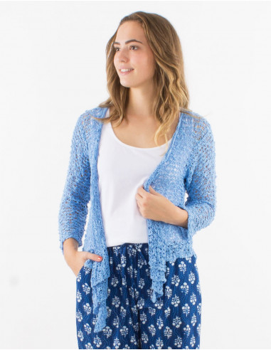 Veste maille polyester filet